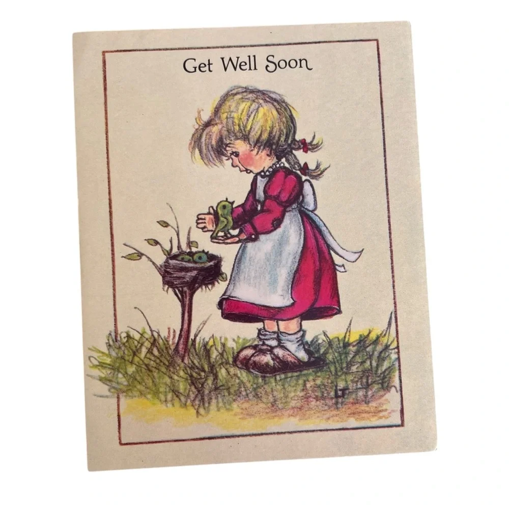 Vintage 1988 Get Well Soon Card Little Helpers Good Samaritans Psalms 91:2